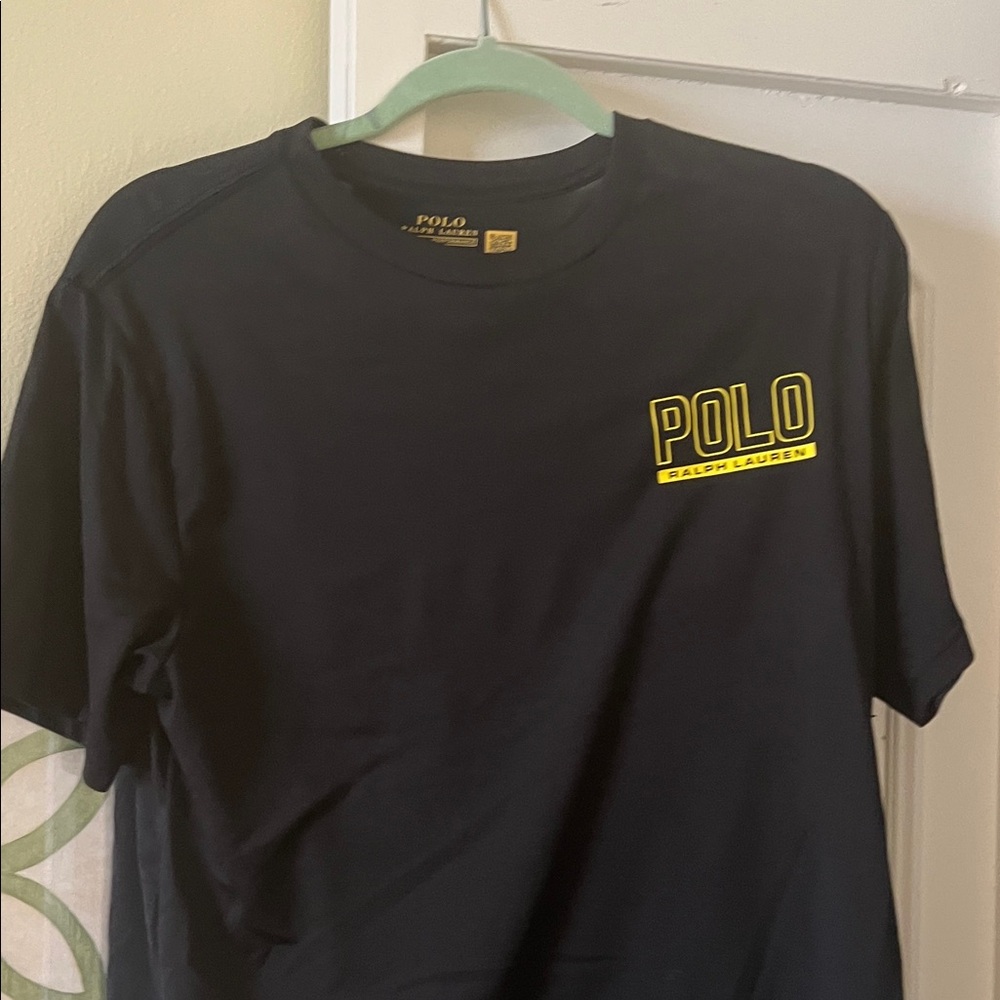 Polo by Ralph Lauren Black Tee with Yellow Accents